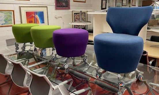 Orangebox Upholstered Seat On Wheels