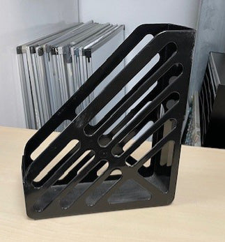 Black Plastic Magazine File Holder