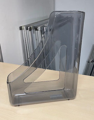 Dark Blue Clear Plastic Magazine File Holder