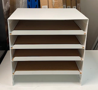 Small White 5 Drawer Pigeon Hole Unit