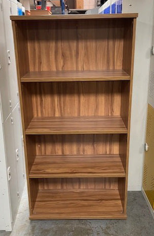 Walnut 4 Shelf Open Bookcase