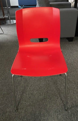 Allermuir Senator Red & Chrome Frame Chair