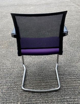 Milani Purple & Black Mesh Back Visitor Chair