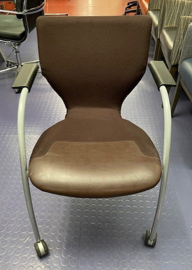 Orangebox Brown Mobile Meeting Chair on Castors