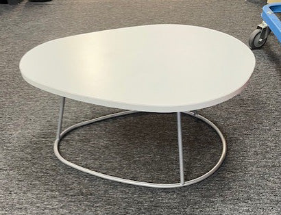 Connection White Pear Shape Coffee Table