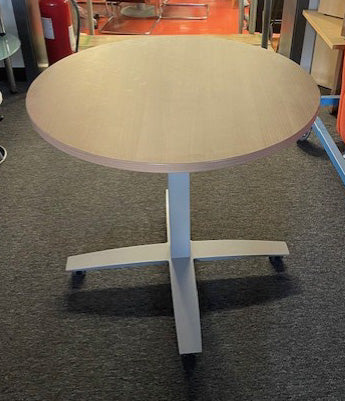 Portofino Round Height Adjustable Table on Wheels