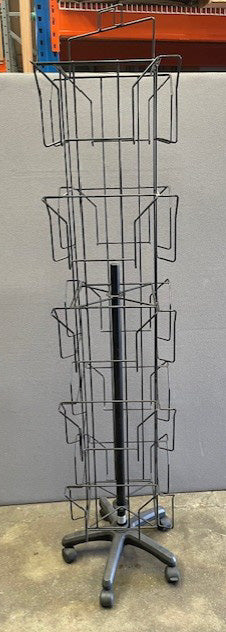 Black Metal Rotating Leaflet Stand