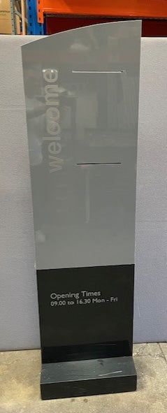 Grey & Black Welcome Stand