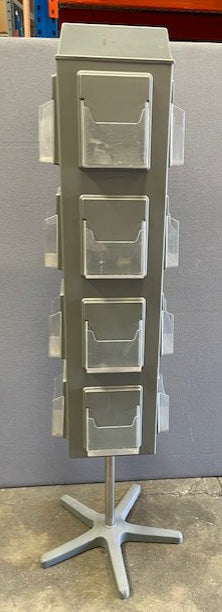 Grey Plastic A5 Rotating Leaflet Stand