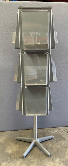Grey Plastic A4 & A6 Rotating Leaflet Stand