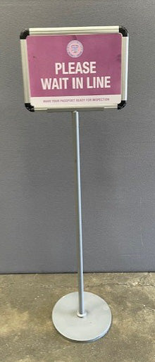 Grey Metal A4 Poster Stand