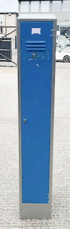 Grey & Blue Single Door Sloped Top Locker