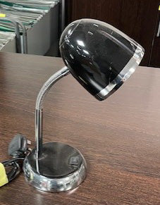 Black & Silver Small Desk Top Lamp