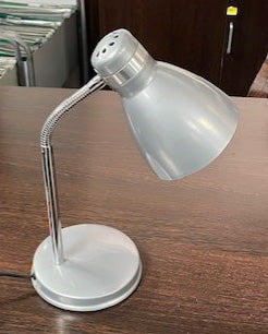 Silver Small Desk Top Lamp