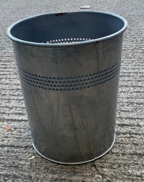 Silver Mid Perforated Metal Waste Bin