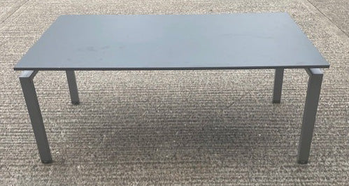 Dark Grey Square Bench Style Leg Table