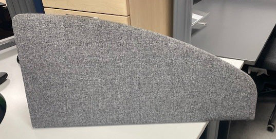 Grey Speckled Curved Desk Top Screen