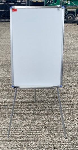 Grey & Blue Frame White Board Easle