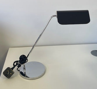 Black & Chrome Angled Desk Lamp