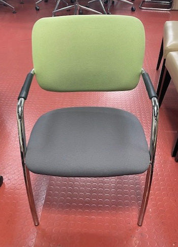 Lime Green & Grey Chrome Leg Visitor Chair