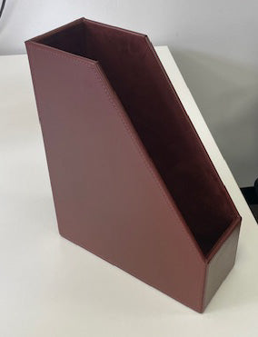 Dark Brown Leather Magazine Holder