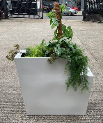 White Fibreglass Planter 900 x 1000 x 350