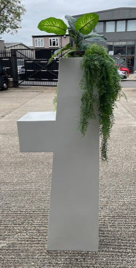 White Fibreglass Planter 1600 x 620 x 350