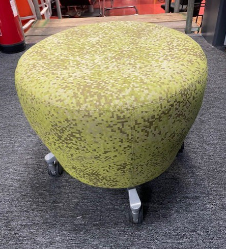 Orangebox Green & Brown Chequered Seat on Casters