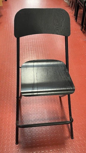 Black Wooden Folding Chair