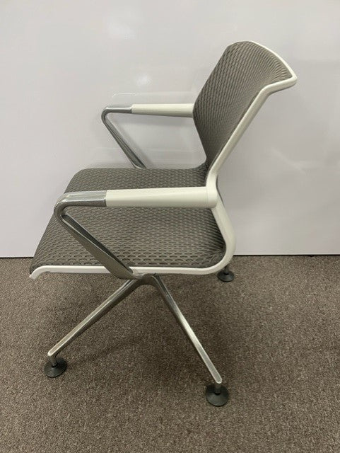 Vitra Unix White & Grey Mesh Boardroom Chair