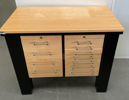Birdseye Maple Wooden 12 Draw Sideboard
