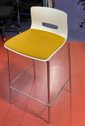 Allermuir White & Rust High Stool