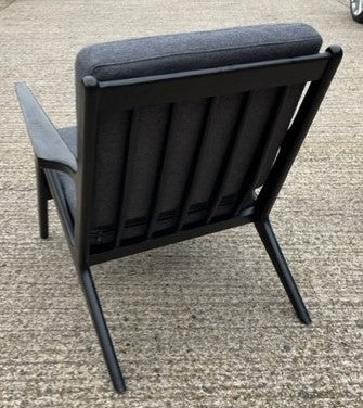 Grey & Black Wood Frame Chair