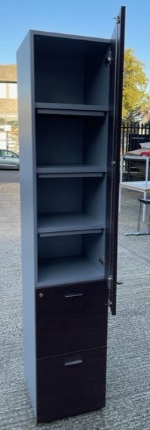 Dark Walnut Single Door Cabinet