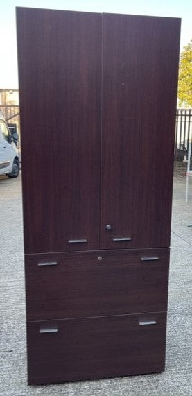 Dark Walnut Double Door Cabinet