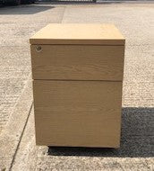 Oak 2 Drawer Pedestal