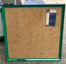 Cork Noticeboard with Green Wooden Frame