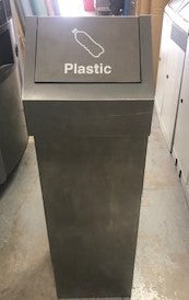 Chrome Flip Top Recycle Bin