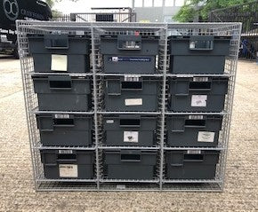 Wire Mesh Tripple Post Cabinet With Boxes