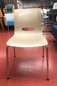 Allermuir Senator Cream & Chrome Frame Chair