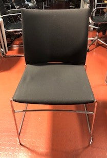 Grey & Chrome Frame Stacking Chair