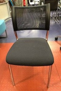 Grey & Mesh Chrome Frame Visitors Chair