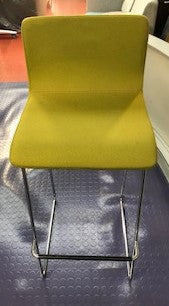 Lime Green Upholstered High Stool