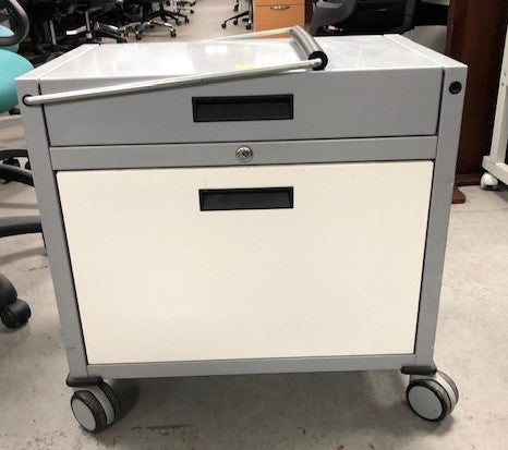 Grey & Cream Mobile Filing Trolley