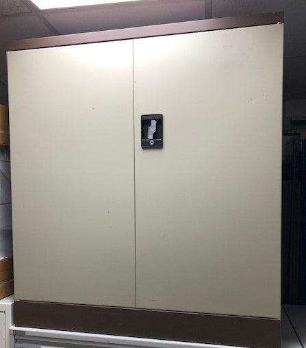 Coffee & Cream 2 Door Metal Storage Cabinet