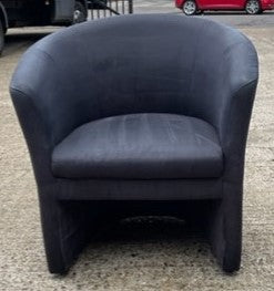 Grey Curved Tub Chair