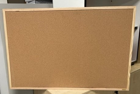 Wood Framed Cork Notice Board 900 x 600
