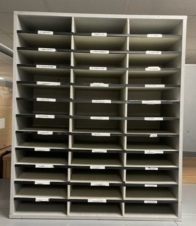 Grey 36 Draw Pigeon Hole Unit