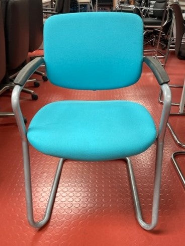 Connection Teal Blue Grey Frame Stacking Chair
