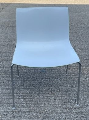 White & Lime Green Back Chrome Leg Chair